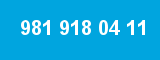 981 918 04 11 981 918 04 11